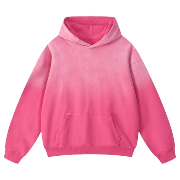 Oversized Mens Hoodies Unisex Acid Wash Gradient Hoodie Heavyweight Women Vintage Streetwear Sweatshirt