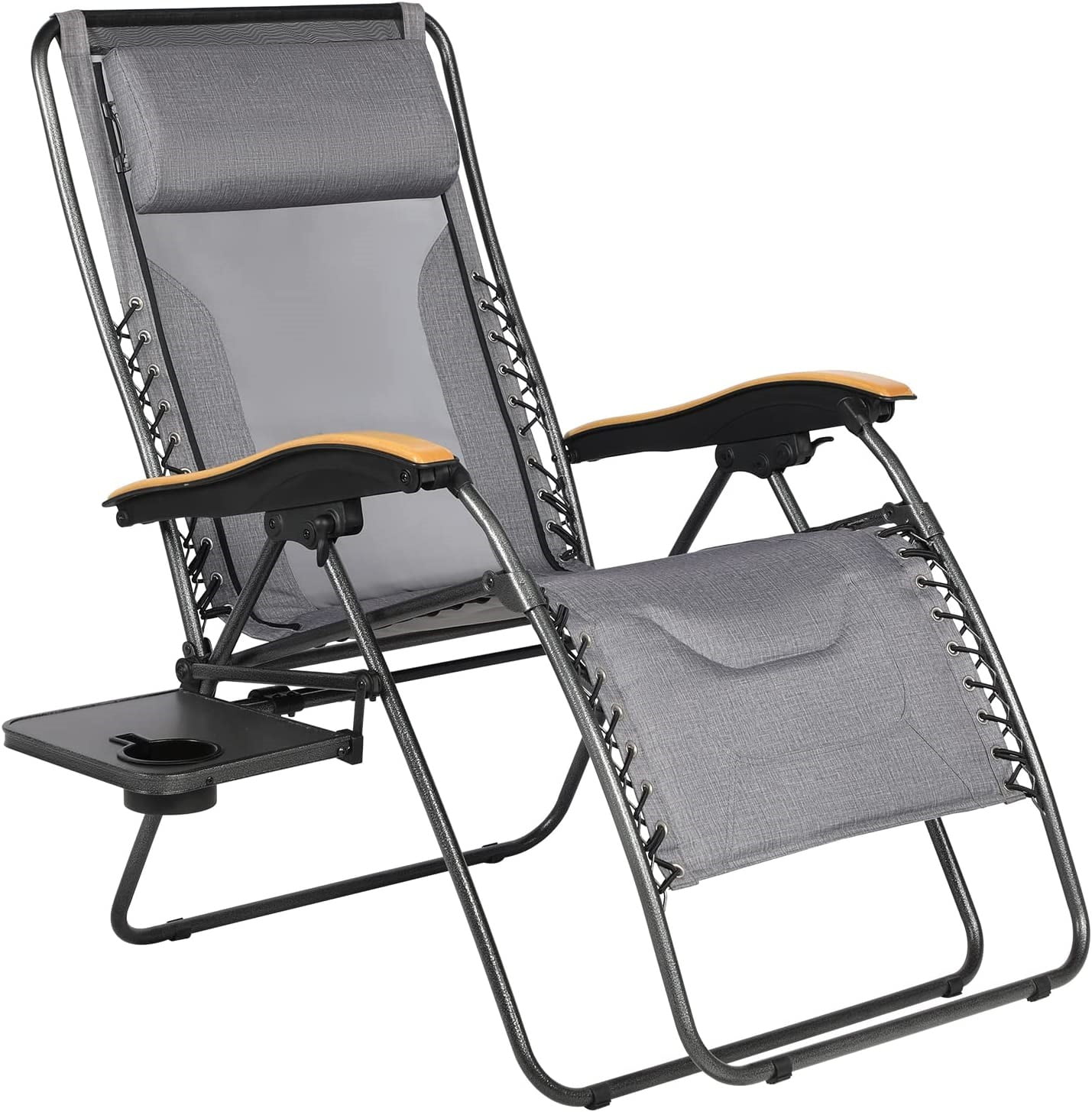 Oversized Mesh Back Zero Gravity Reclining Patio Chairs, XL Padded Seat