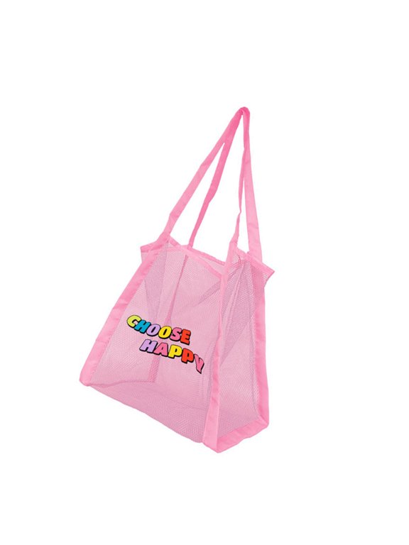 Oversized Mesh Beach Bag with Ergonomic Handle, Sandproof for Towels and Sunscreen