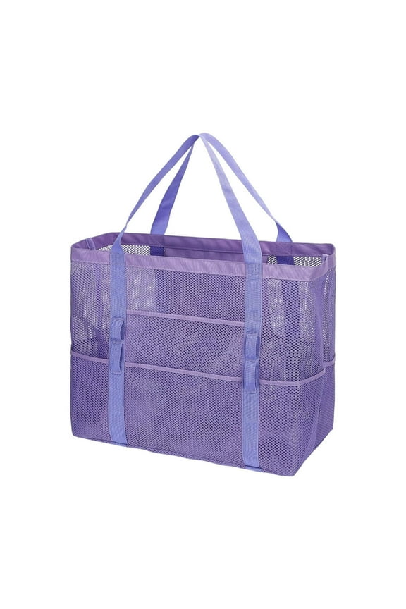 Oversized Mesh Beach Tote Bag with Pockets Extra Large Waterproof Zippered Family Swim Bag for Pool Toys, Lightweight Foldable Sandproof Vacation Essential for Travel, Cruise Beach Accessories