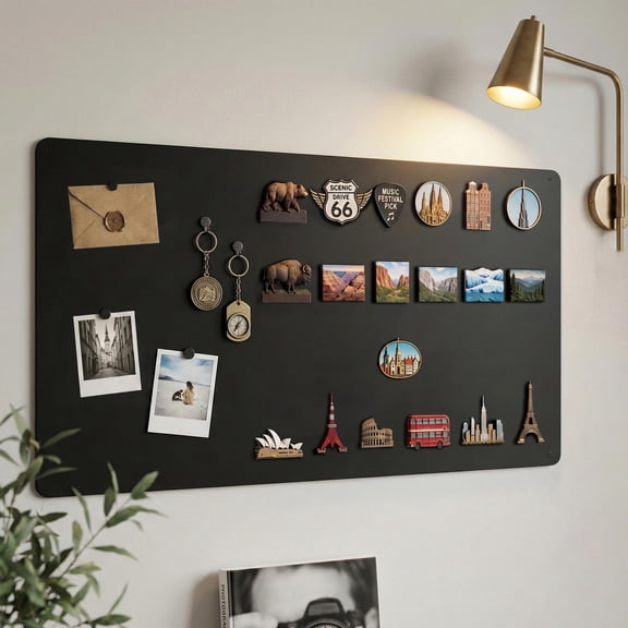 Oversized Metal Display Panel for Travel Magnets -Heavy-Duty Wall-Mounted Board for Home Office Decor 