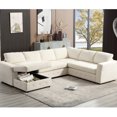 thumbnail image 1 of Oversized Modern Living Room With Storage Function, 114", Chenille, Crystal Buttons, Beige For Comfort Upholstered Plentiful Space, Design, 1 of 6