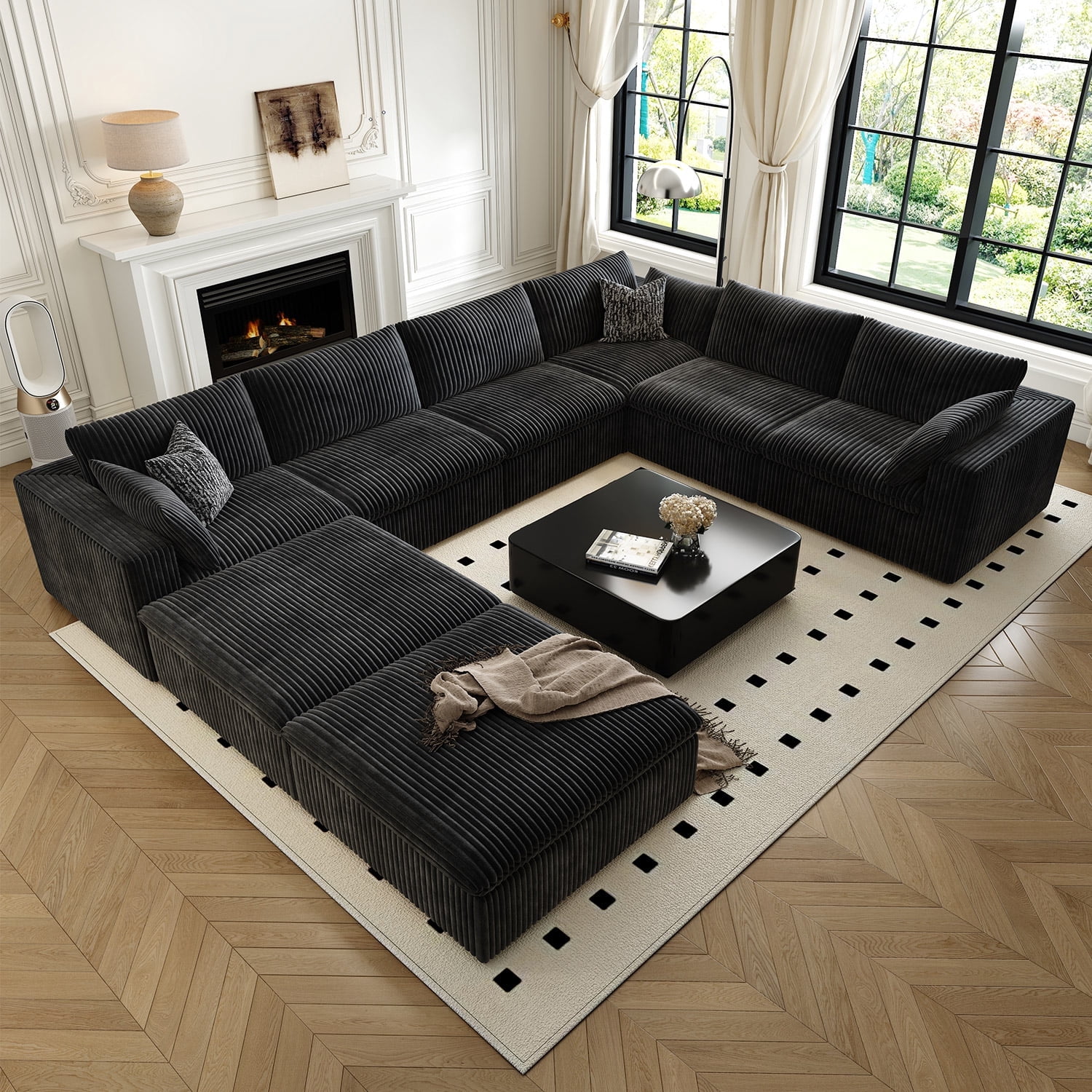 Oversized Modular Sectional Cloud Couch,157.5