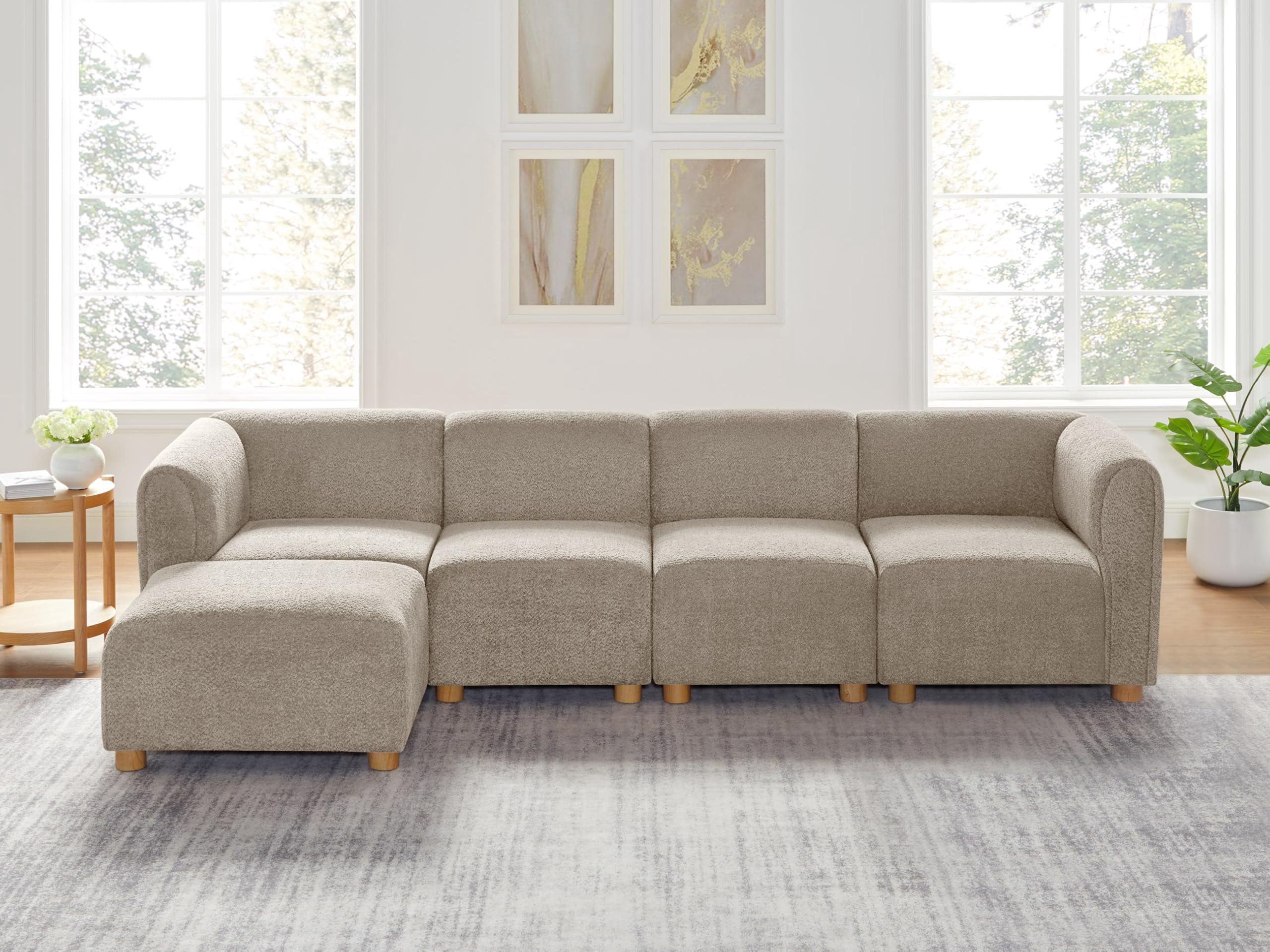 Oversized Modular Sectional Sofa, L Shaped Sectional Couches for Living