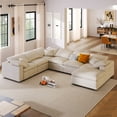 Oversized Modular Sectional Sofa with Ottoman L Shaped Corner Sectional