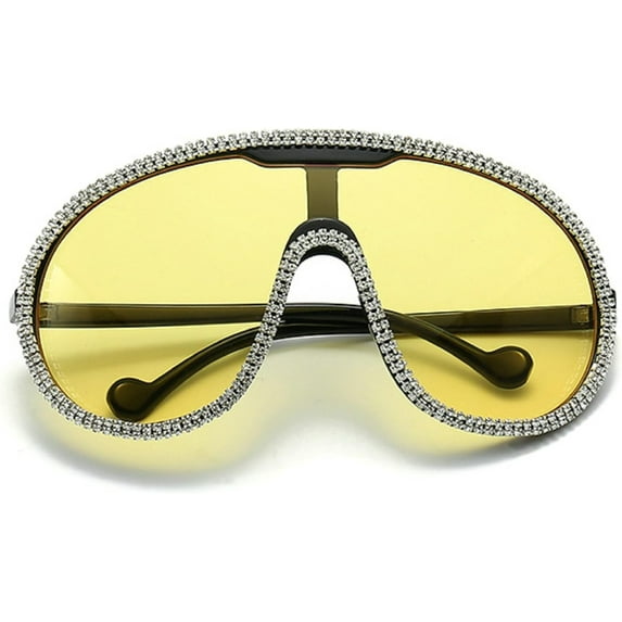 Oversized One Piece Sunglasses For Women Men Fashion Vintage Sun Glasses Punk Large Frame Eyewear UV400 Shield Goggles