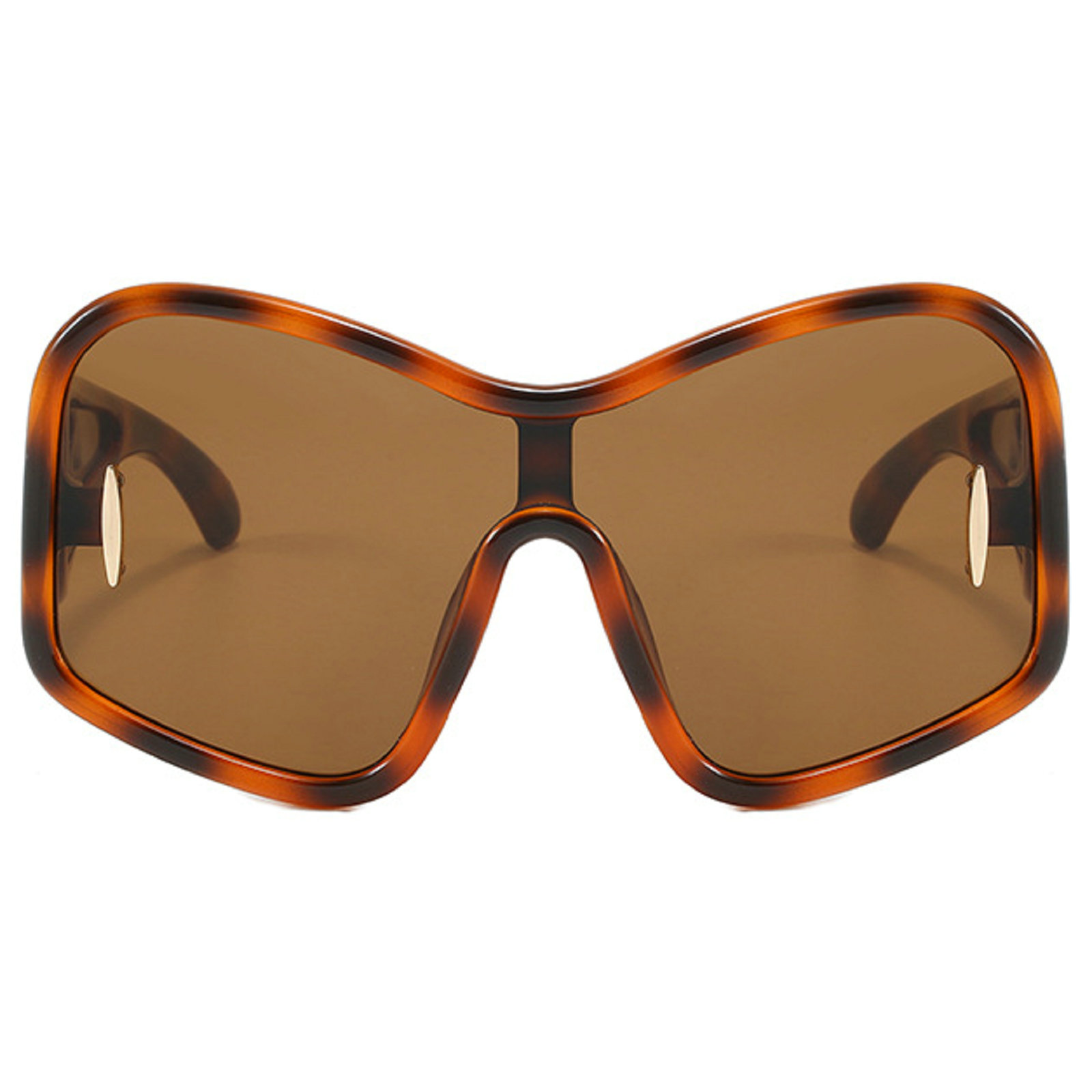 Oversized One-piece Shield Sunglasses Women 2024 Luxury Punk 