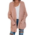 thumbnail image 1 of Oversized Open Front Female Casual Loose Knit Cardigan, 1 of 5