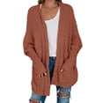 thumbnail image 1 of Oversized Open Front Female Casual Loose Knit Cardigan, 1 of 5