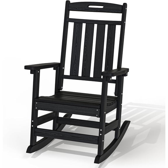 Oversized Outdoor Rocking Chair - All-Weather Resistant,Hdpe Heavy Duty Patio