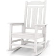 thumbnail image 1 of Oversized Outdoor Rocking Chair, HDPE All-Weather Rocker, White, 1 of 8