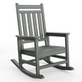 thumbnail image 1 of Oversized Outdoor Rocking Chair, High Back Porch Rocker Chair, HDPE All Weather Resistant Rocking Chairs for Patio, 350lbs Weight Capacity, 1 of 8