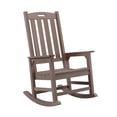 thumbnail image 1 of Kaleemen Oversized Outdoor Rocking Chair,Easy to Assemble High Density Polyethylene Patio Rocking Chair, Brown, 1 of 6