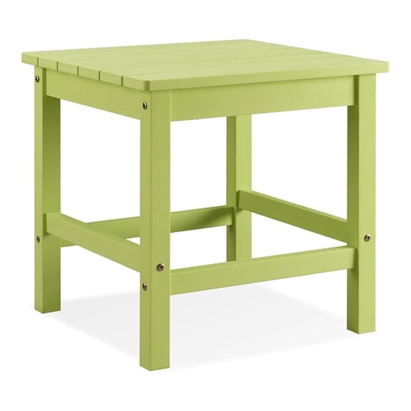 Oversized Outdoor Side Table, 19.68" Lumber Adirondack Side Table, Weather Resistant Patio Side Table for Poolside, Garden and Front Porch (Green)