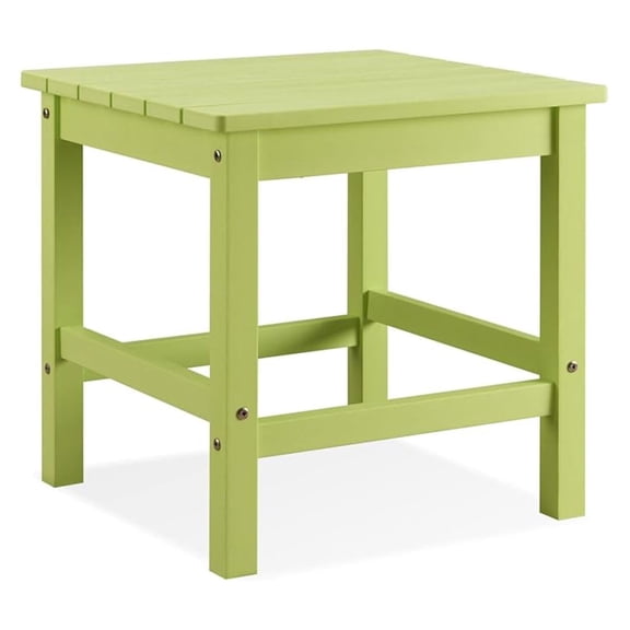 Oversized Outdoor Side Table, 19.68" Lumber Adirondack Side Table, Weather Resistant Patio Side Table for Poolside, Garden and Front Porch (Green)