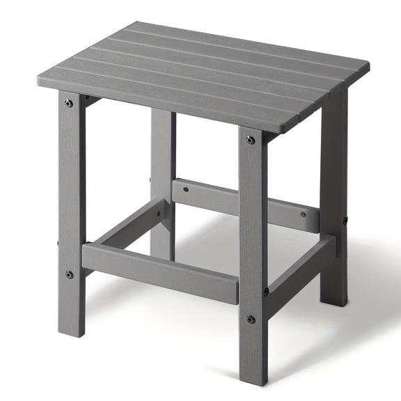 Oversized Outdoor Side Table, 19.68" Poly Lumber Adirondack Side Table, Weather Resistant Patio Table for Poolside, Garden, Christmas & Halloween