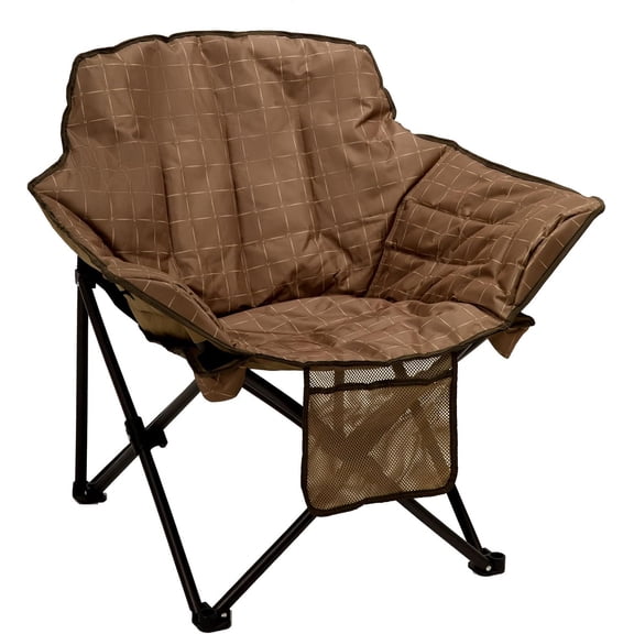 Oversized Padded Camping Chairs for Adults, 500lbs Capacity | Heavy Duty Folding Chair Large Sofa Chair, Portable Lawn Chair with Carry Bag & Side Pocket for Camping/RV/Sports/Fishing