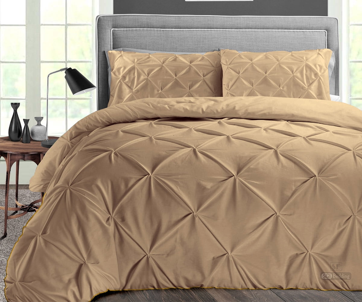 Oversized Palatial King Comforter Pinch Taupe 300 GSM Plush Siliconized ...