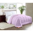 thumbnail image 1 of Oversized Palatial King Comforter Solid Lilac 300 GSM Plush Siliconized Microfiber Fill Duvet Insert Box Stiched Quilted Fluffy Soft 600 TC Egyptian Cotton Shell with Piping & Pillowcases, 1 of 8