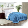 thumbnail image 1 of Oversized Palatial King Comforter Solid Mediterranean Blue 300 GSM Plush Siliconized Microfiber Fill Duvet Insert With 1000 Thread Count Egyptian Cotton Shell Fluffy Soft with Piping & Pillowcases, 1 of 8