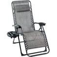 thumbnail image 1 of Oversized Patio Chair with Leg Stabilizers and Big Cupholder, Adjustable  Folding Reclining Outdoor Chair with Pillow, 1 of 10