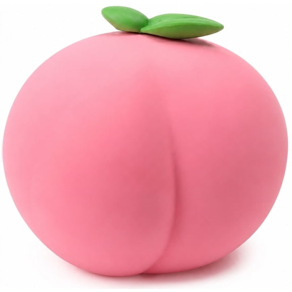 Oversized Peach Shape Squishy Fidget Toys for Adults Soft Velvety Sensory Gadget Giant 6.3 Inch Fruit Silhouette Office Desk Accessory Slow Rebound Pressure Relief Tool 1 Pack