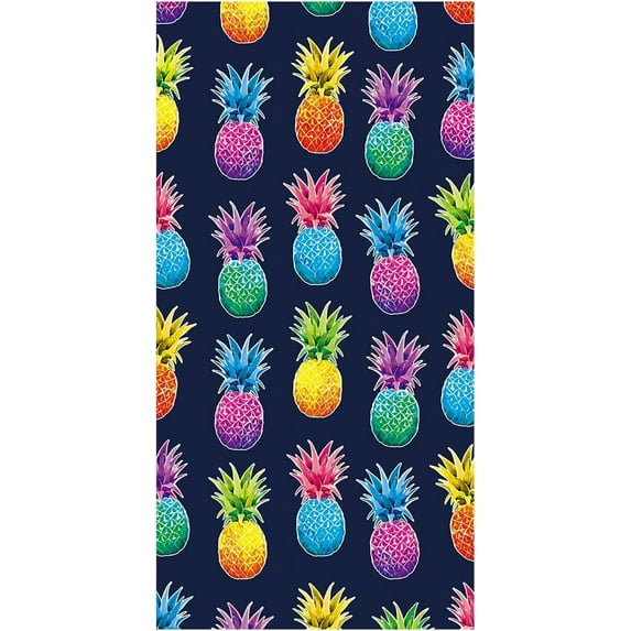 Oversized Pineapple Beach Towel for Kids Girls Women, Colorful Thin Lightweight Quick Dry Sand Free Towel, 30X60 Inch Soft Lightweight