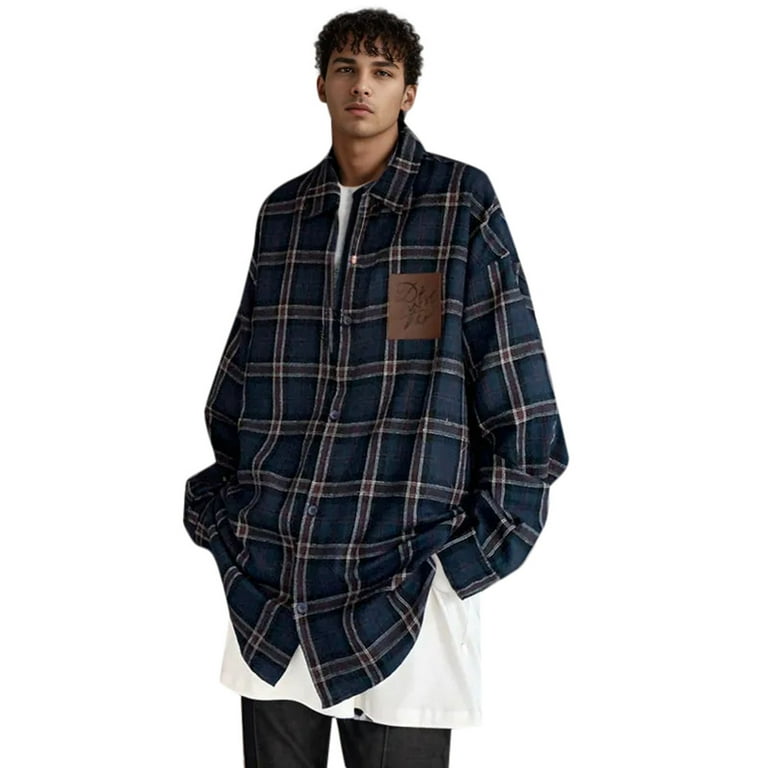 Outfits Oversized Plaid Jacket Mens Oversized Plaid Shirt Jacket