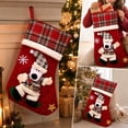 thumbnail image 1 of Oversized Plush Doll Christmas Stocking Gift Bag, Large Capacity Candy Treat Sack with Hanging Loop for Fireplace Mantel, Christmas Tree, Doorway and Holiday Party Display, Soft Plush Home Decor, 1 of 6