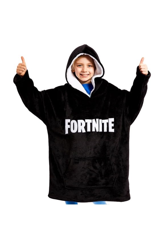 Oversized Fleece Hoodie Blanket Super-Soft Kangaroo Pocket