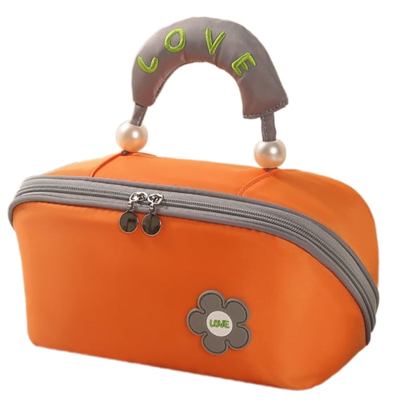 Oversized Portable Cosmetic Bag Practical Polyester Toiletry Organizers for Daily Use Travel Essential