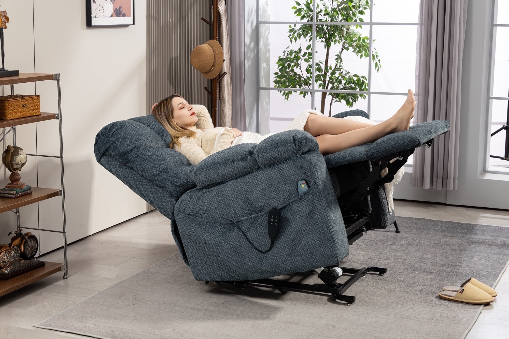 Oversized Power Lift Recliner, Extra Wide Chair with Lift, Heat and Massage