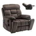 thumbnail image 1 of Oversized Power Lift Recliner Chair with Massage & Heating for Big Elderly, Electric Lounge Sofa Chair with 26" Wide Seat and Cup Holders, 400LBS, Dark Brown, 1 of 7