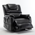 thumbnail image 1 of Oversized Power Lift Recliner Chair with Side Pocket for Elderly Adults, 180 Degree Lay Flat Electric Lounge Sofa Pu Armchair with Deep Upholstered Seat for Living Room, Capacity 400 Lbs, Black, 1 of 7