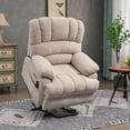 thumbnail image 1 of Oversized Power Lift Recliner Chairs for Adults,Beige Electric Recliners for Elderly with 8-Point Vibration Massage Lumbar Heating,2 Side Pocket,USB Port,24" Seat Width,25" Seat Depth,20" Seat Height, 1 of 9