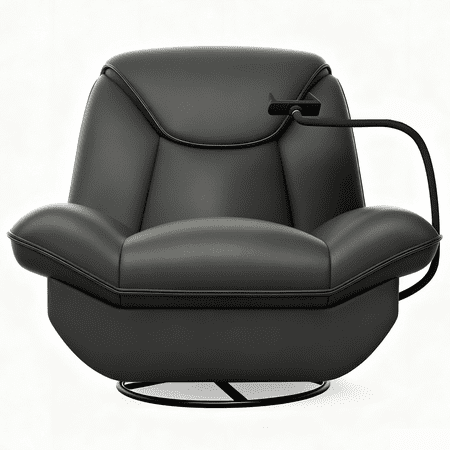Oversized Power Recliner Chair with Voice Control, Swivel Glider and Bluetooth Speakers, Gray