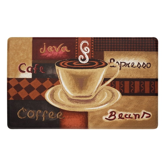 Oversized Premium Anti Fatigue Memory Foam Kitchen Floor Mat - Coffee Shoppe