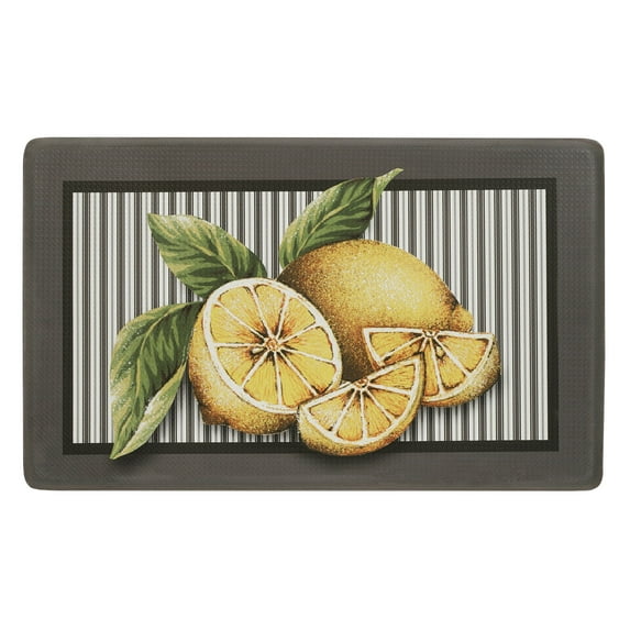 Oversized Premium Anti Fatigue Memory Foam Kitchen Floor Mat - Country Lemons