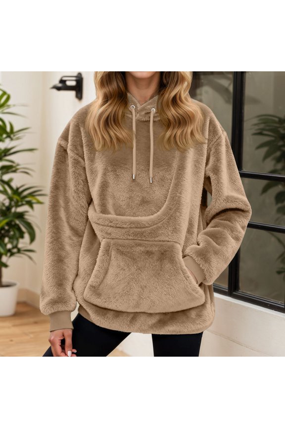 Oversized Puppy Cat Pocket Hoodie Sweatshirt Cute Animal Design Comfortable Casual Wear for Women