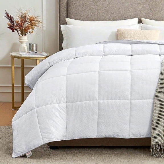 Oversized Queen Comforter White Duvet Insert Down Alternative Bed Comforter Lightweight Bedding Comforters Oversize Queen Soft All Season With Coner Tabs White Square Embossed