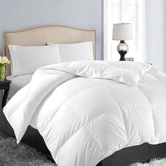 Oversized Queen Down Alternative Comforter Quilted Duvet Insert Soft Lightweight with Corner Tabs White 9898 Inches