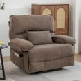 thumbnail image 1 of Oversized Recliner Chair, Large Wide Seat Manual Comfortable Recliner with Pockets,Recliner Chair Lounge Chair for Adults Living Room, 350 lb Weight Capacity, Brown, 1 of 9