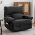 thumbnail image 1 of Oversized Recliner Chair, Large Wide Seat Manual Comfortable Recliner with Pockets,Recliner Chair Lounge Chair for Adults Living Room, 350 lb Weight Capacity, Grey, 1 of 8