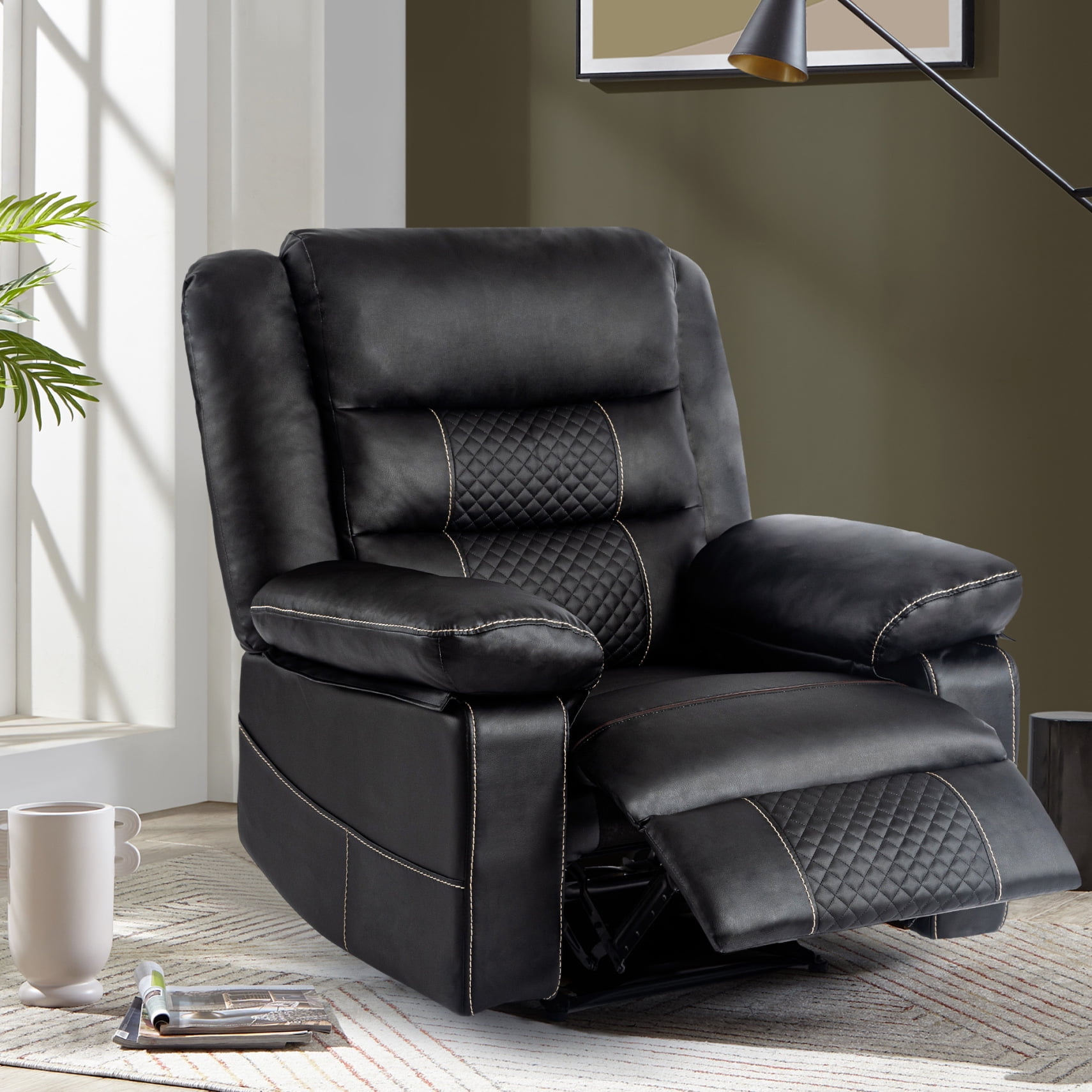 Oversized Recliner Chair Manual Recliner Chair with Massage and Heat