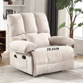 thumbnail image 1 of HOMYEDAMIC Oversized Recliner Chair, Plus Size 28 inch Large Wide Seat Manual Flannel Recliner with Pockets & Massage Pillow 350 lb Capacity for Living Room Adults, 1 of 7