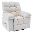 thumbnail image 1 of Recliner Chair for Adult, Recliner with Massage&Heating, Manual Recliners, Upholstery Overstuffed Soft Rocking Sofa Chair, Beige, 1 of 10
