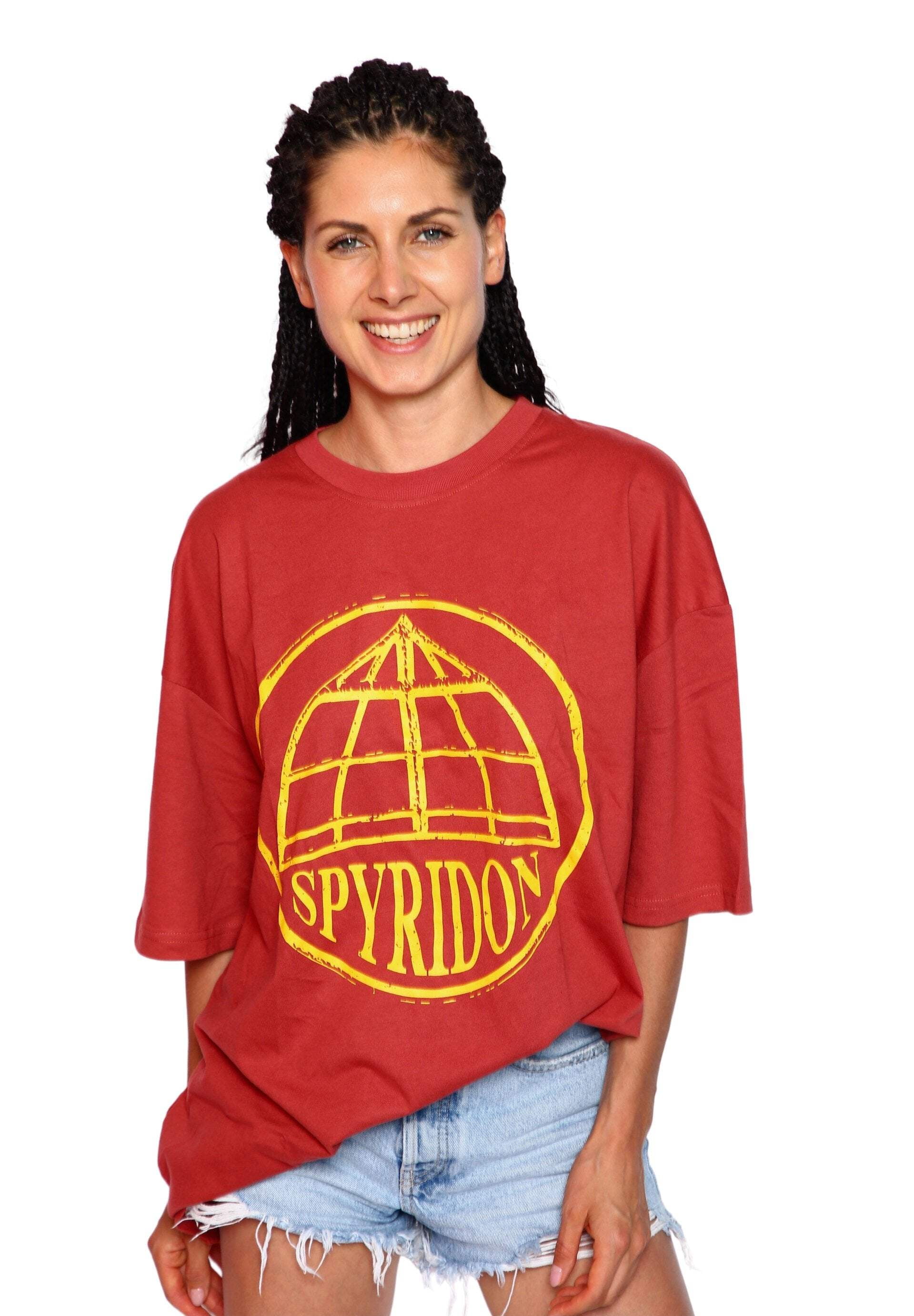 Red Printed Oversized T-Shirt