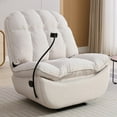 thumbnail image 1 of Oversized Rocker Recliner Chairs for Adults 400lbs, Rocking Recliner with Cell Phone Holder, Glider Rocker, Wide Large Single Recliner Sofa for Living Room Theater Seating, Beige, 1 of 8