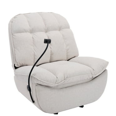 Oversized Rocker Recliner Chairs,Overstuffed Soft Extra Wide Manual Single Sofa Recliner for Living Room Bedroom Apartment Home Theater, Beige
