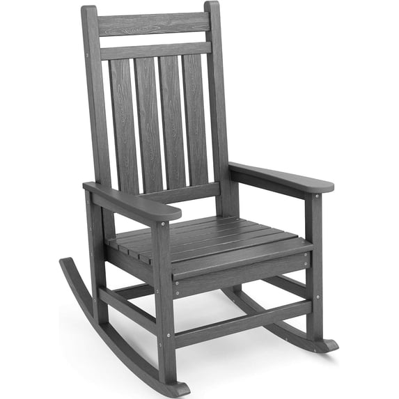 Oversized Rocking Chair for Adults, All-Weather Resistant Porch Rocker ...